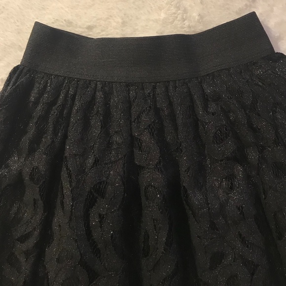 LOVE...ADY Black Lace Sparkly Skirt Girls (M) - Picture 3 of 7